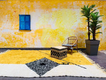 Load image into Gallery viewer, Yellow Moroccan rugs - Handmade Beni Ourain style - Berber carpet - Large authentic Moroccan carpet - Teppich marokko