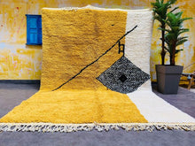 Load image into Gallery viewer, Yellow Moroccan rugs - Handmade Beni Ourain style - Berber carpet - Large authentic Moroccan carpet - Teppich marokko