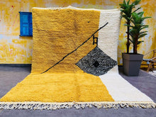 Load image into Gallery viewer, Yellow Moroccan rugs - Handmade Beni Ourain style - Berber carpet - Large authentic Moroccan carpet - Teppich marokko