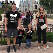 Load image into Gallery viewer, family t shirt mini mouse cartoon daddy mommy and me clothes mama girl father son mother daughter bows matching outfits look nmd
