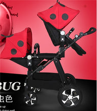 Load image into Gallery viewer, RU free shipping !Twins baby stroller black light baby stroller Multifunction double baby stroller Aluminum alloy  prams