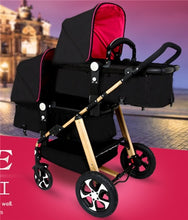 Load image into Gallery viewer, RU free shipping !Twins baby stroller black light baby stroller Multifunction double baby stroller Aluminum alloy  prams
