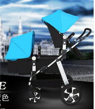 Load image into Gallery viewer, RU free shipping !Twins baby stroller black light baby stroller Multifunction double baby stroller Aluminum alloy  prams