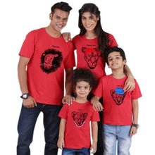Load image into Gallery viewer, Papa Mama little Lion funny family look t shirt for mommy and me matching outfits mother daughter clothes father son summer 2019