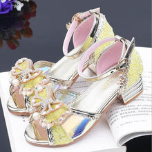 Load image into Gallery viewer, Summer Children girls Crystal bling bead shoes Girls princess Shoes dance Shoes 4colors 26-37 TX01
