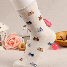 Load image into Gallery viewer, Jeseca 2019 Autumn Women Socks Cartoon Animal Cute Cat Sock for Girls Winter Thick Warm Cotton Sock for Ladies Christmas Gifts