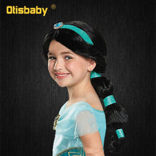 Load image into Gallery viewer, Girls Women Aladdin Jasmine Princess Necklace Earrings Headwear Cosplay Accessories Clips Earrings without Pierced Ear Clip