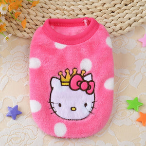 Winter Warm Cartoon Pet Clothes for Small Dogs Cats Soft Fleece Pets Dog Coat Jacket Puppy Clothing Outfits Chihuahua Costume