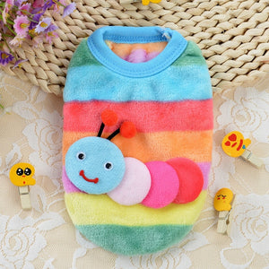 Winter Warm Cartoon Pet Clothes for Small Dogs Cats Soft Fleece Pets Dog Coat Jacket Puppy Clothing Outfits Chihuahua Costume