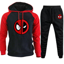 Load image into Gallery viewer, Marvel Movie Deadpool Mens Set Hoodies Pants 2019 New Causal Men Set Hooded Sweatshirt Raglan Hoodie Pant Pullovers Sweatpant