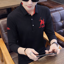 Load image into Gallery viewer, Polo Shirt Men 2019 Autumn Winter Long Sleeve Mens Polo Shirts Casual Turn Down Collar Embroidery Fashion Top Golf Brand Clothes