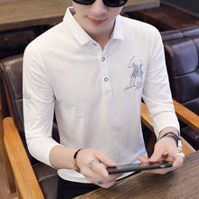 Load image into Gallery viewer, Polo Shirt Men 2019 Autumn Winter Long Sleeve Mens Polo Shirts Casual Turn Down Collar Embroidery Fashion Top Golf Brand Clothes