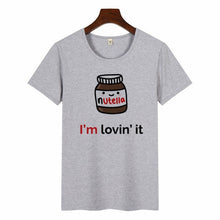 Load image into Gallery viewer, Nutella Kawaii Print T Shirt Women 90s Harajuku Ullzang Fashion T-shirt Graphic Cute Cartoon Tshirt Korean Style Top Tees Female