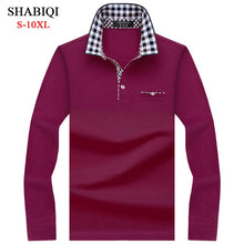 Load image into Gallery viewer, SHABIQI Classic Brand Men shirt Men Polo Shirt Men Long Sleeve Polos Shirt T Designer Polo Shirt Plus Size 6XL 7XL 8XL 9XL 10XL