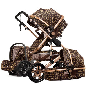 Free shipping Golden baby High landscape Baby Stroller 3 in 1 with Car Seat  Folding Baby Carriage 0-3 Years Prams newborn Pram