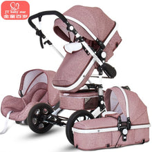 Load image into Gallery viewer, Free shipping Golden baby High landscape Baby Stroller 3 in 1 with Car Seat  Folding Baby Carriage 0-3 Years Prams newborn Pram