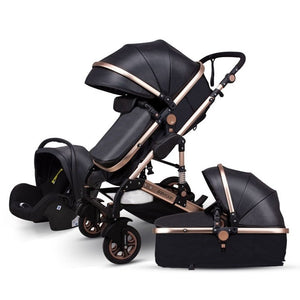 Free shipping Golden baby High landscape Baby Stroller 3 in 1 with Car Seat  Folding Baby Carriage 0-3 Years Prams newborn Pram