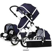 Load image into Gallery viewer, Free shipping Golden baby High landscape Baby Stroller 3 in 1 with Car Seat  Folding Baby Carriage 0-3 Years Prams newborn Pram