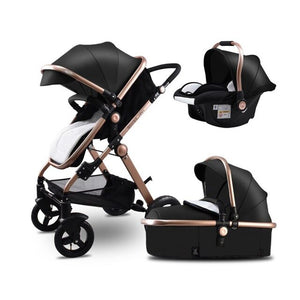 Free shipping Golden baby High landscape Baby Stroller 3 in 1 with Car Seat  Folding Baby Carriage 0-3 Years Prams newborn Pram