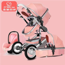 Load image into Gallery viewer, Free shipping Golden baby High landscape Baby Stroller 3 in 1 with Car Seat  Folding Baby Carriage 0-3 Years Prams newborn Pram