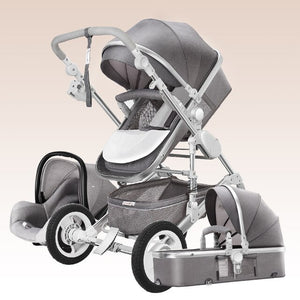 Free shipping Golden baby High landscape Baby Stroller 3 in 1 with Car Seat  Folding Baby Carriage 0-3 Years Prams newborn Pram