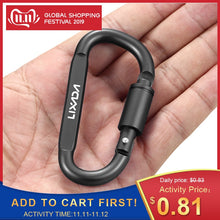 Load image into Gallery viewer, Lixada Aluminum Alloy Carabiner Outdoor Climbing Camping Carabiner Locking Hook Screw D Buckle Keychain Multi Tools mosqueton