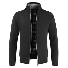 Load image into Gallery viewer, Mens Cardigan Autumn Winter Warm Thick Sweater Casual Knitwear Wind Breaker Jacket Stand Collar Overcoat Men Zipper Knitted Coat