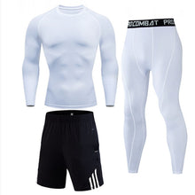 Load image into Gallery viewer, Mens sports suits Compression Men's Full suit Tracksuit 1-3 Piece Kit Gym jogging suit Sport Wear For Men Run Tights Shirt Leggings Men Thermo underwear s-xxxxl