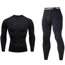 Load image into Gallery viewer, Mens sports suits Compression Men's Full suit Tracksuit 1-3 Piece Kit Gym jogging suit Sport Wear For Men Run Tights Shirt Leggings Men Thermo underwear s-xxxxl