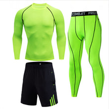 Load image into Gallery viewer, Mens sports suits Compression Men's Full suit Tracksuit 1-3 Piece Kit Gym jogging suit Sport Wear For Men Run Tights Shirt Leggings Men Thermo underwear s-xxxxl