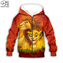 Load image into Gallery viewer, Kids The Lion King Cartoon Simba hoodies tshirt baby 3D print mufasa zipper Sweatshirts boy girl HAKUNA MATATA pullover Pants