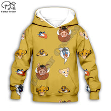 Load image into Gallery viewer, Kid The Lion King Cartoon Simba hoodies tshirt baby 3D print nala Pumbaa zipper Sweatshirts boy girl HAKUNA MATATA pullover Pant