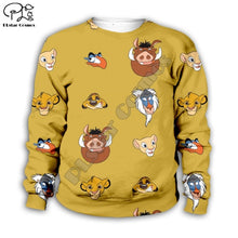 Load image into Gallery viewer, Kid The Lion King Cartoon Simba hoodies tshirt baby 3D print nala Pumbaa zipper Sweatshirts boy girl HAKUNA MATATA pullover Pant