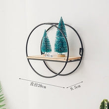 Load image into Gallery viewer, Nordic Style Metal Decorative Shelf round Hexagon storage holder rack Shelves Home wall Decoration Potted ornament holder rack