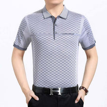 Load image into Gallery viewer, New summer polo shirt men short sleeve polos shirts plaid slim fit mens pol clothes dress bodybuilding streetwear poloshirt 9097