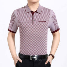 Load image into Gallery viewer, New summer polo shirt men short sleeve polos shirts plaid slim fit mens pol clothes dress bodybuilding streetwear poloshirt 9097