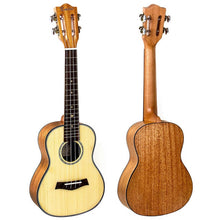 Load image into Gallery viewer, Kmise Concert Ukulele Ukelele Tiger Flame Okoume Starter Kit  23 inch Classical Guitar Head with Gig Bag Tuner Strap String
