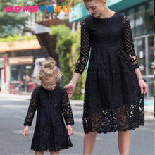 Load image into Gallery viewer, Mother Daughter Dresses Wedding 2018 Spring Mommy and Me Clothes Mom and Daughter Lace Princess Dress Family Wedding Dresss