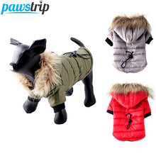 Load image into Gallery viewer, pawstrip XS-XL Warm Small Dog Clothes Winter Dog Coat Jacket Puppy Outfits For Chihuahua Yorkie Dog Winter Clothes Pets Clothing