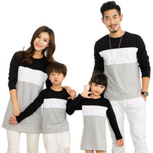 Load image into Gallery viewer, New 2019 Family Clothing Family Look Mother Daughter Dresses Father Son T-Shirt Cotton Patchwork Striped Family Matching Outfits