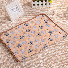 Load image into Gallery viewer, New Arrival 3 Colors Cute Floral Pet Sleep Warm Paw Print Towel Dog Cat Puppy Fleece Soft Dog Blanket Pet Dog Beds Mat