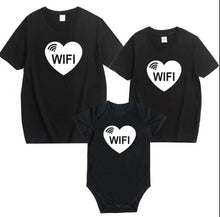 Load image into Gallery viewer, New Fashion Mommy and Me Clothes Family Look Shirt Mother and Daughter Matching Clothes Love WIFI Cotton Family Matching T Shirt