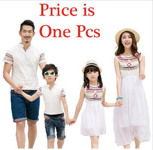 Load image into Gallery viewer, Mother And Daughter Beach Dresses And Father Son Summer T Shirts Family Matching Outfits 2019 Summer Fashion Outfits Family Look