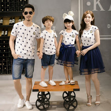 Load image into Gallery viewer, Star Print Family Matching Clothes Father Mother and Daughter Son Summer Matching T-shirts for Dad &amp; Son Dress for Mom and Girls