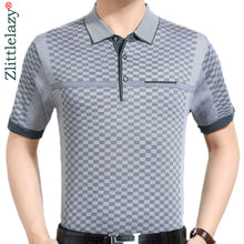 Load image into Gallery viewer, New summer polo shirt men short sleeve polos shirts plaid slim fit mens pol clothes dress bodybuilding streetwear poloshirt 9097