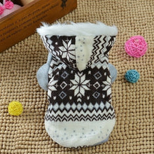 Load image into Gallery viewer, UNIKEA 2016 Hot Sale Winter Clothing Warm Dog Clothes Cozy Snowflake Style Costume Two Feet Fashion Pet Jacket Teddy Hoodie Jack