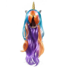 Load image into Gallery viewer, MUABABY Girls Wig Kids Unicorn Photography Props Girl Elsa Anna Aurora Braid Children Ariel Jasmine Moana Rapunzel Ladybug Hair