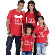 Load image into Gallery viewer, family t shirt mini mouse cartoon daddy mommy and me clothes mama girl father son mother daughter bows matching outfits look nmd